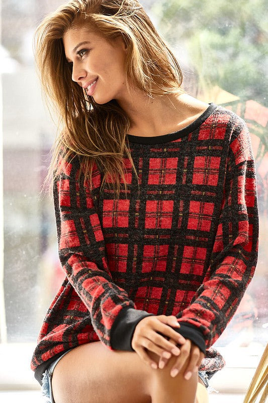 Buffalo Plaid Tunic Top