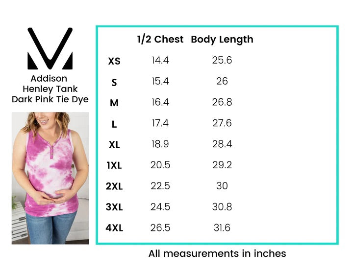Pink Tie Dye Henley Tank