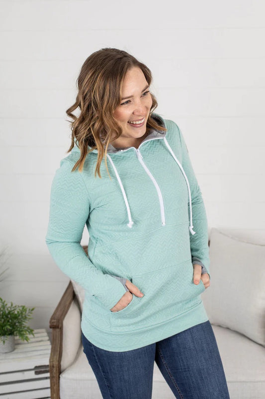 Half Zip Hoodie - Ocean Mist