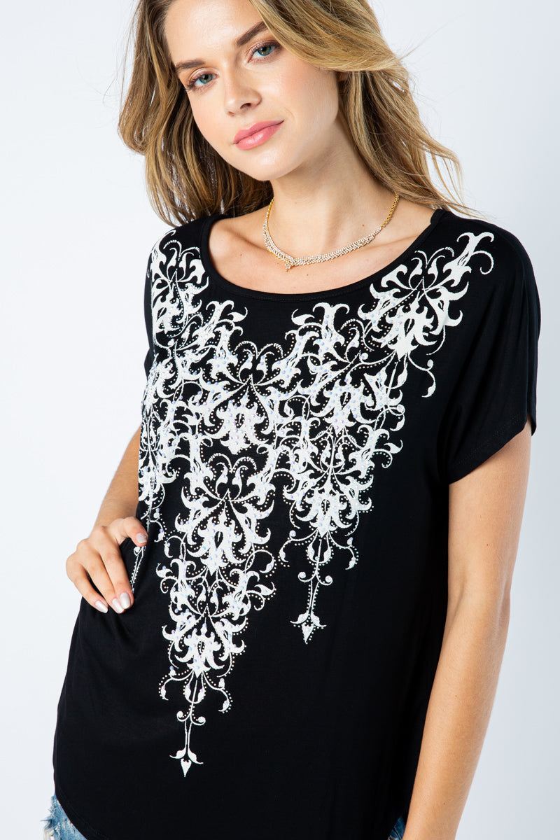Laser Cut Open Back Tee