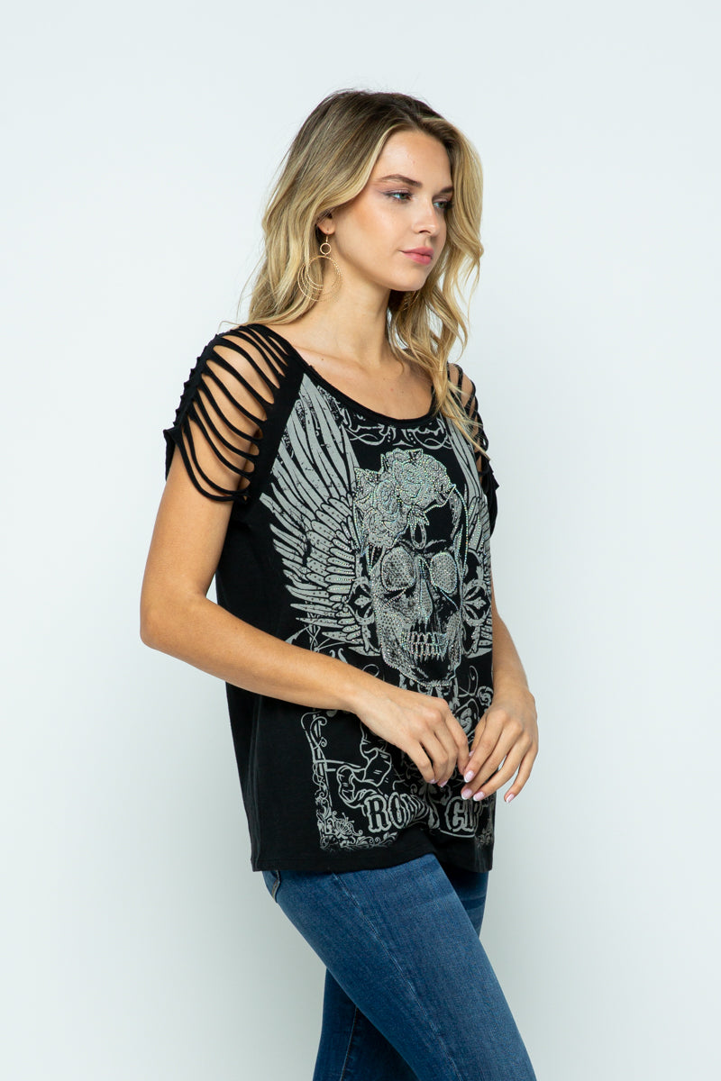 Laser Cut Skull Tee