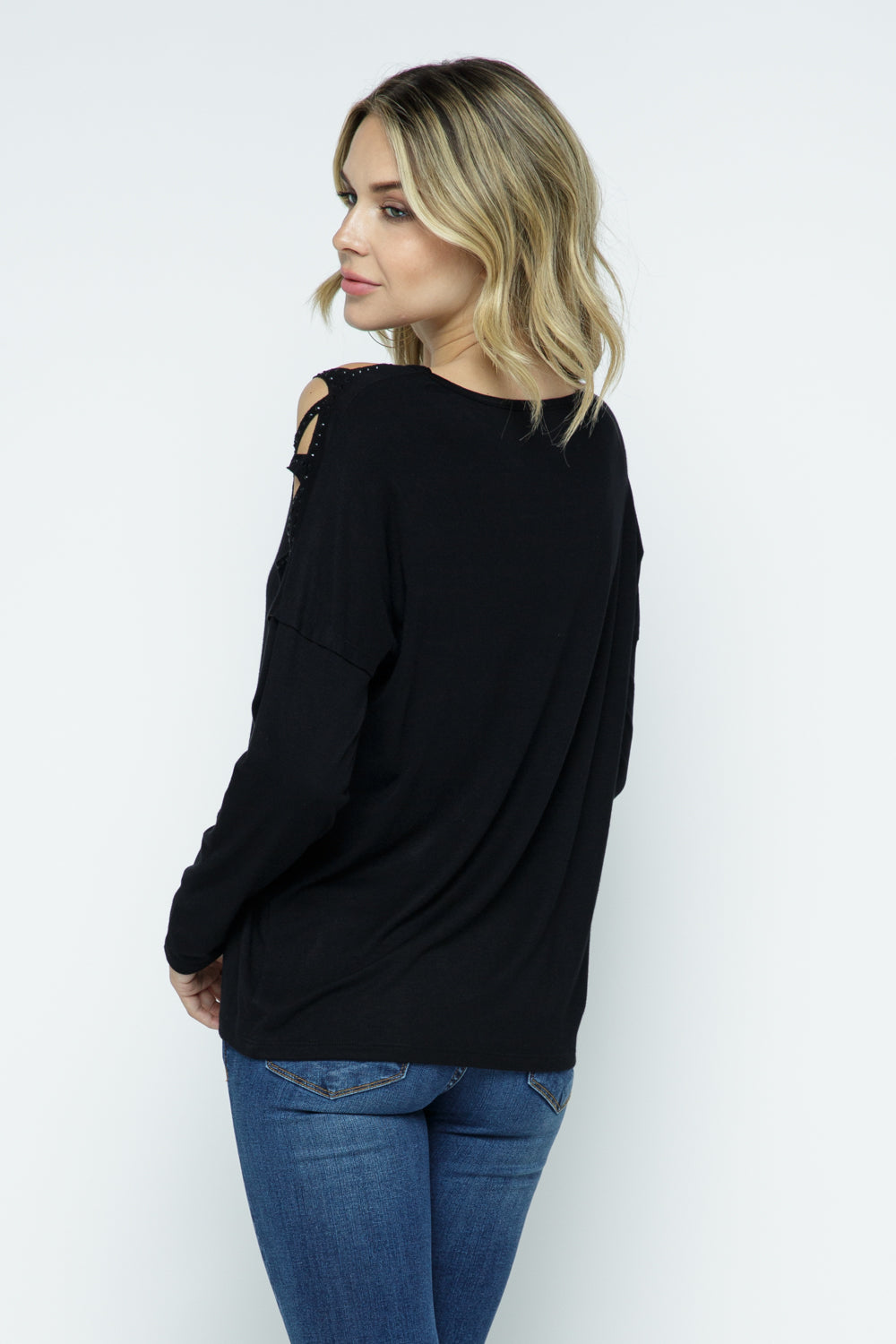 Long Sleeve Cut Out Top