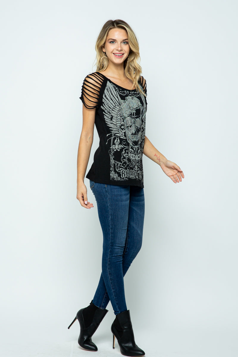 Laser Cut Skull Tee