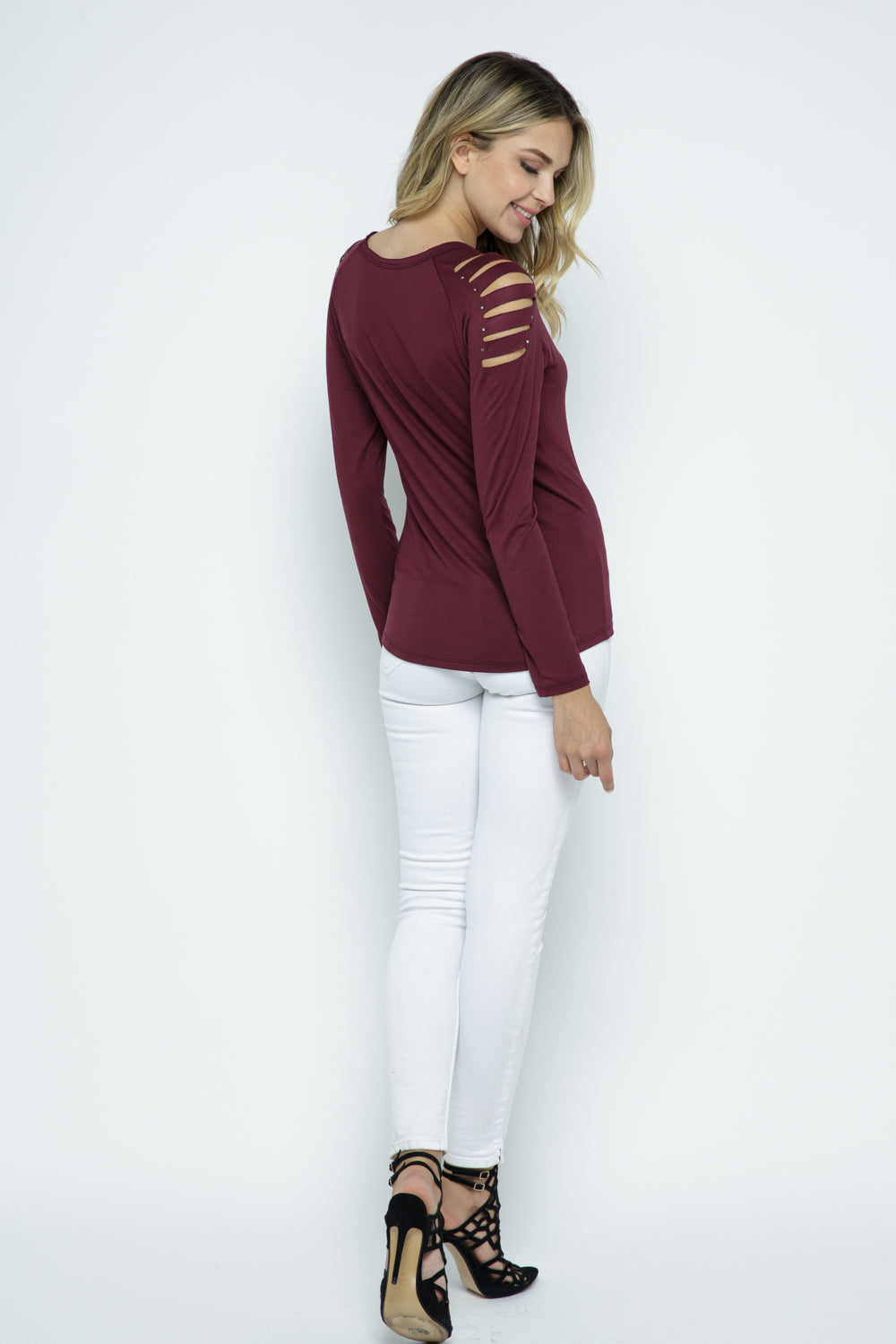 Long Sleeve Cut Out Top
