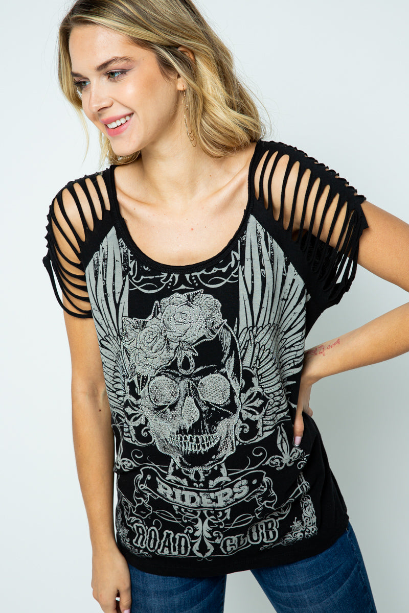 Laser Cut Skull Tee