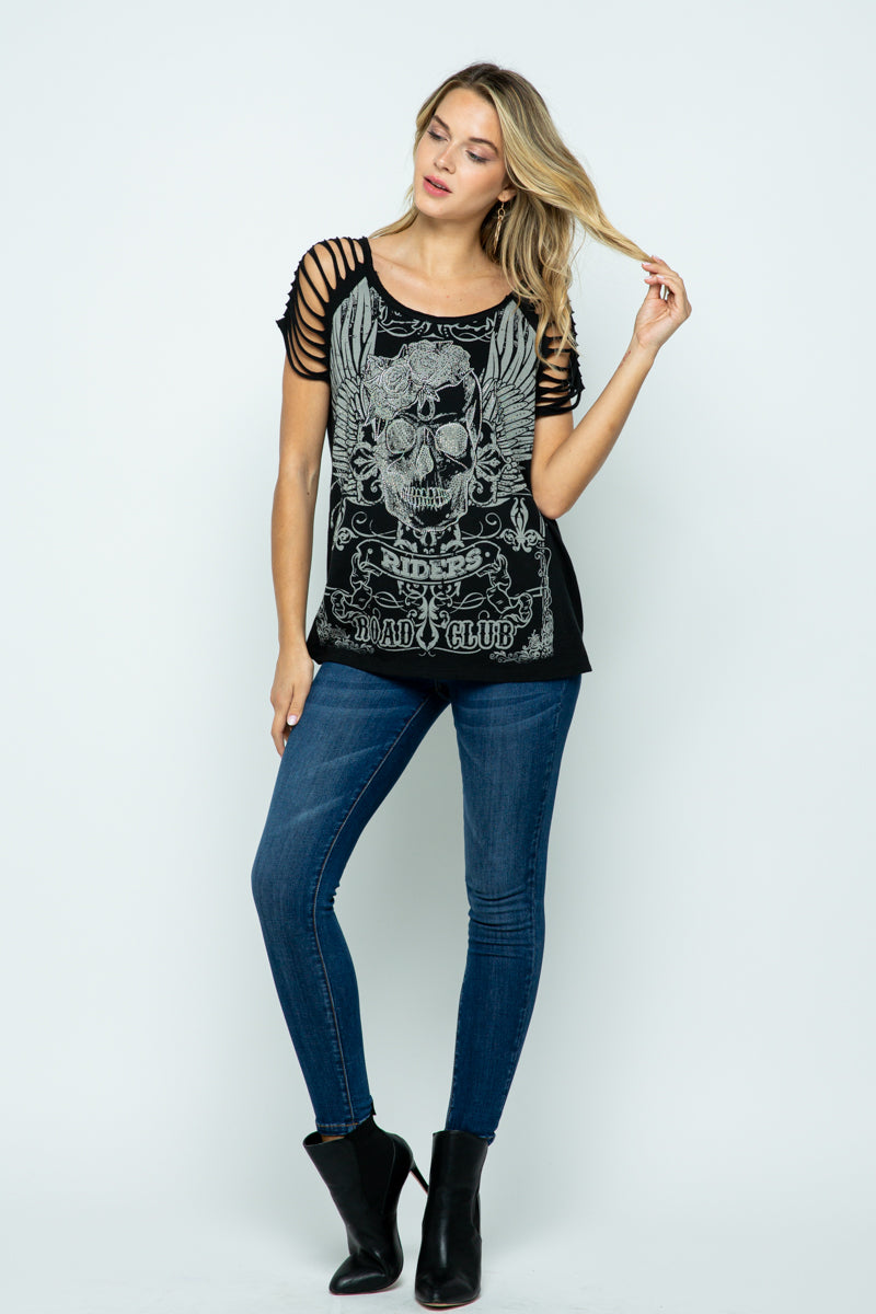 Laser Cut Skull Tee