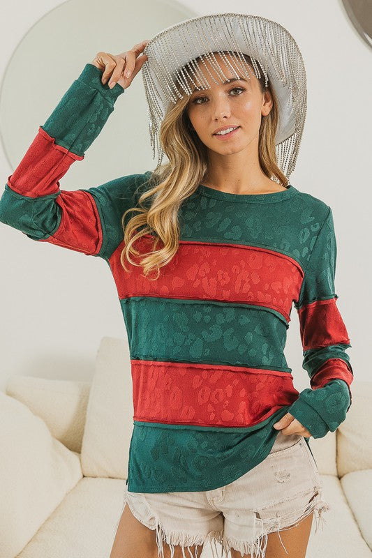 Leopard Print Festive Top