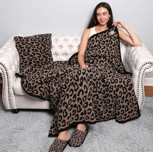 Leopard Luxury Blanket - Coffee