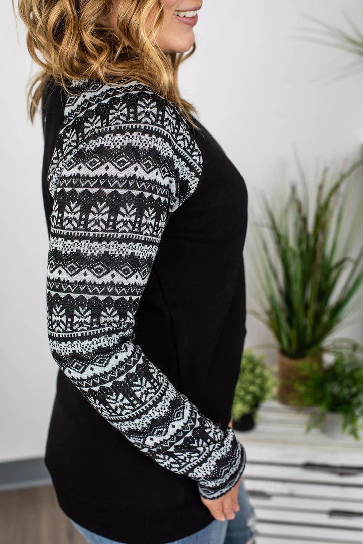 Long Sleeve Accent Pullover
