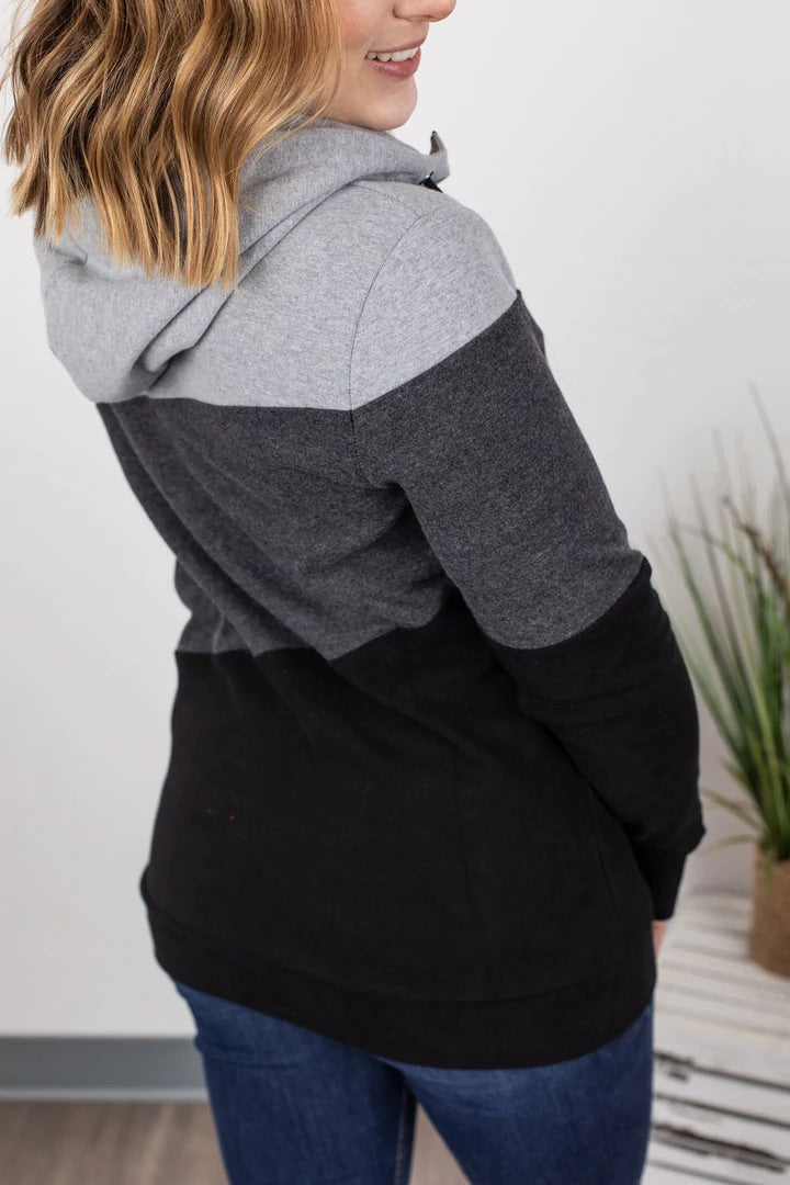 Colourblock Full Zip - Monochrome