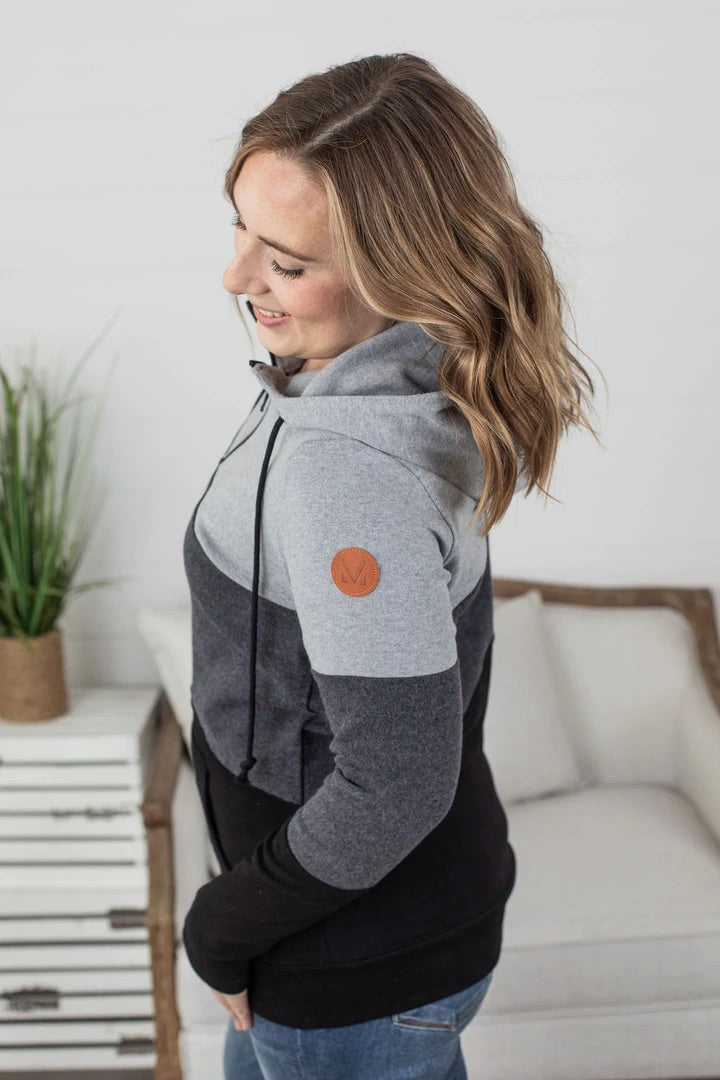 Colourblock Full Zip - Monochrome