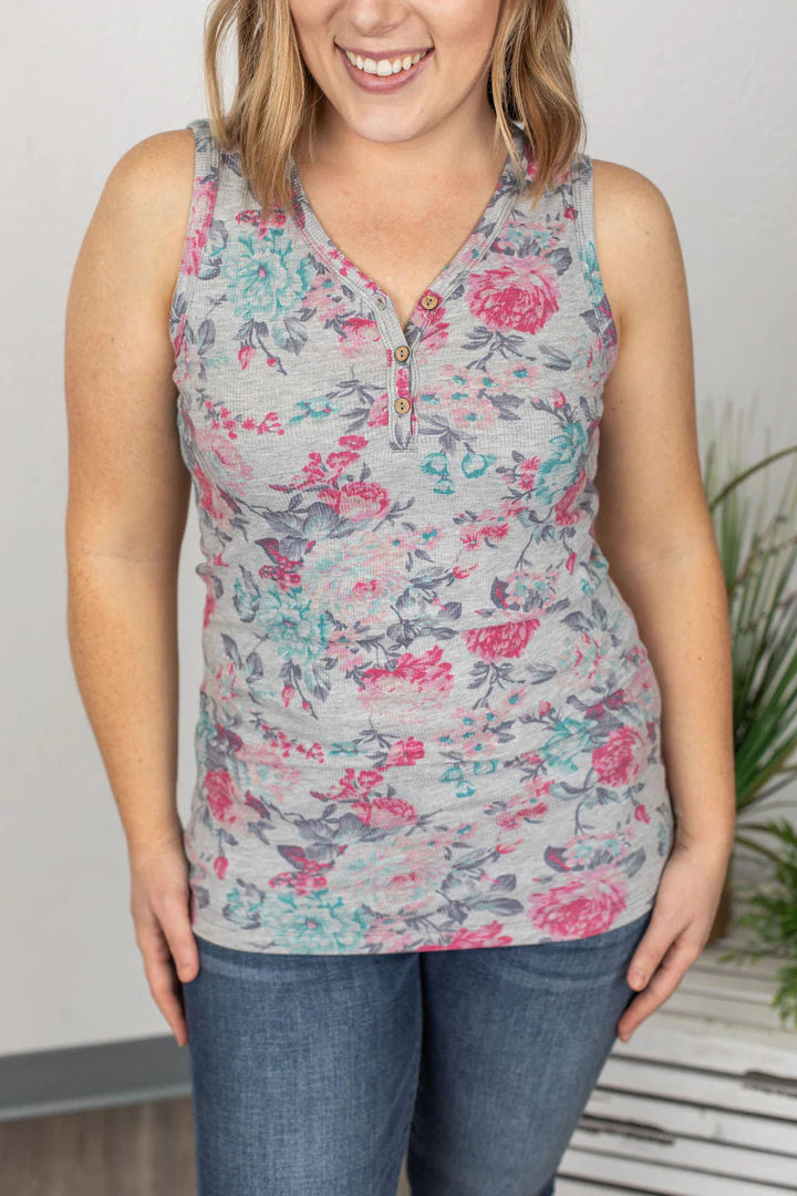 Floral Henley Tank