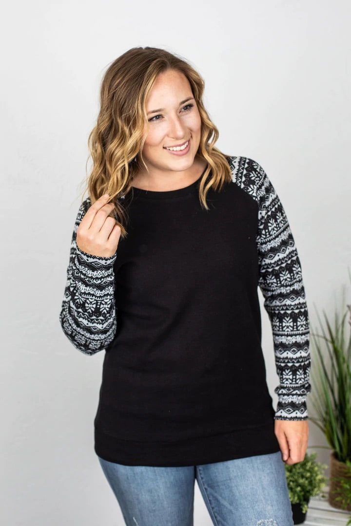 Long Sleeve Accent Pullover