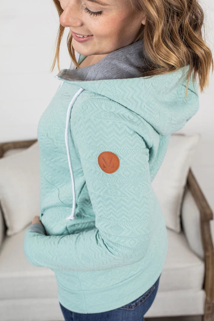 Half Zip Hoodie - Ocean Mist