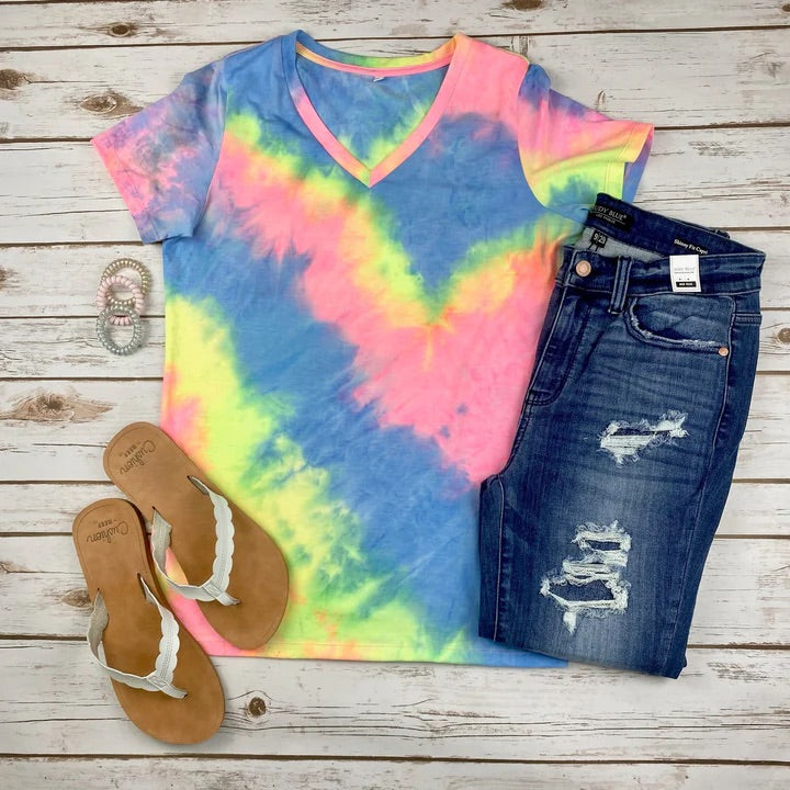 Neon Tie Dye Tee