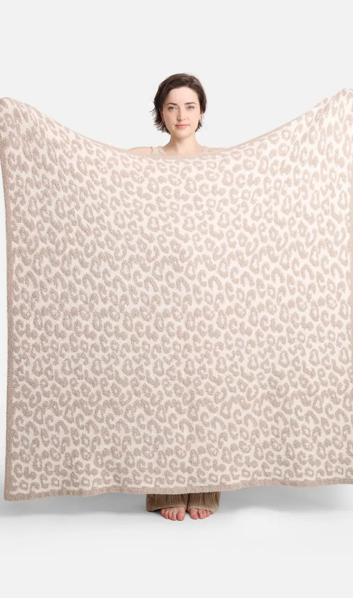 Leopard Luxury Blanket - Beige