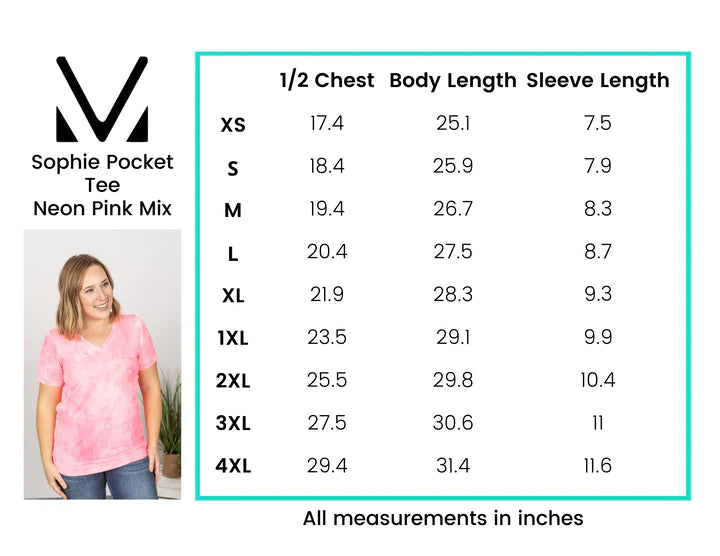 Pocket Tee - Neon Pink Tie Dye