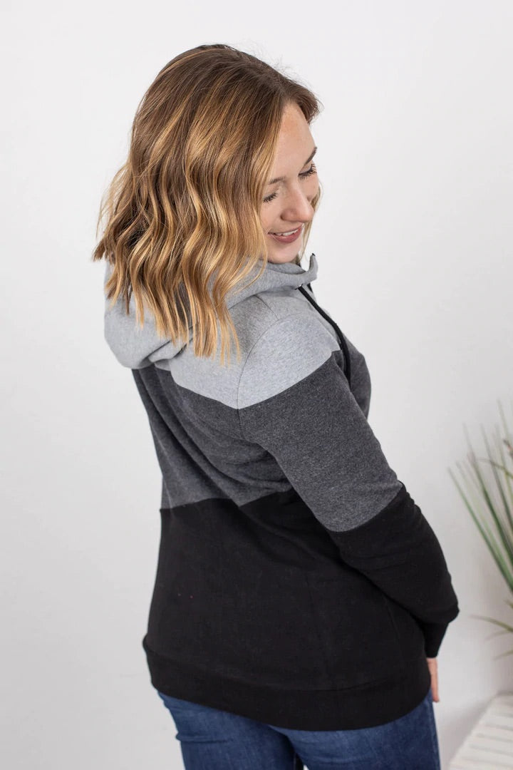 Colourblock Full Zip - Monochrome