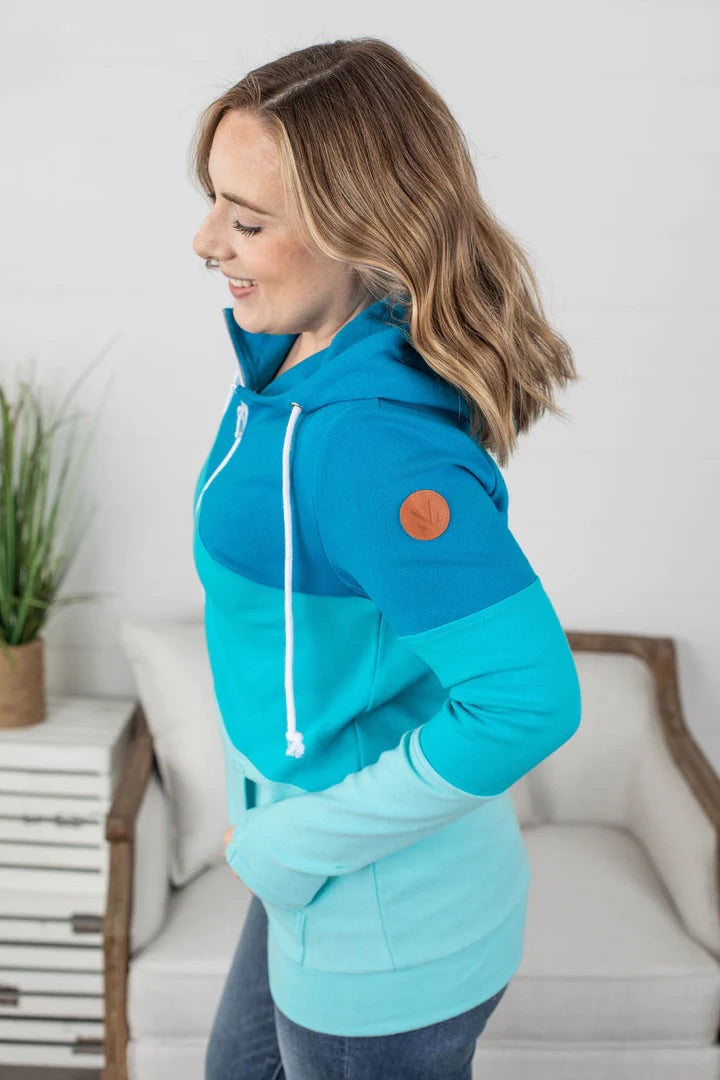 Colourblock Full Zip - Ocean Waves