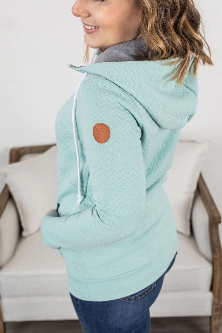 Half Zip Hoodie - Ocean Mist