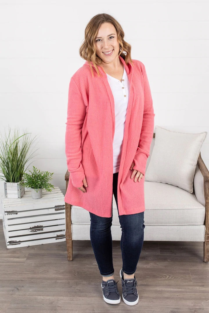 Waffle Cardigan