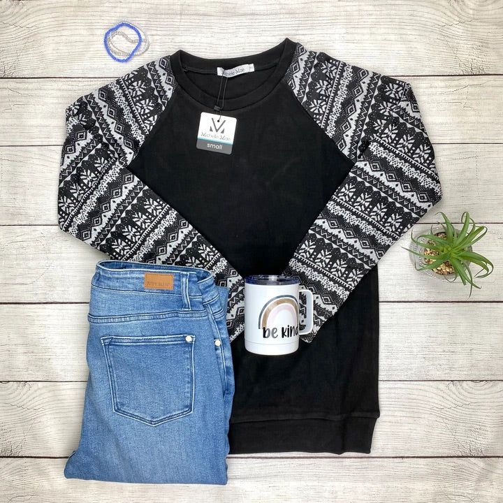 Long Sleeve Accent Pullover