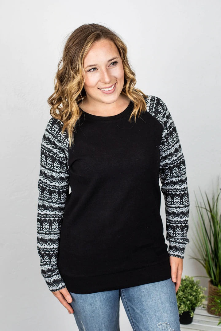 Long Sleeve Accent Pullover